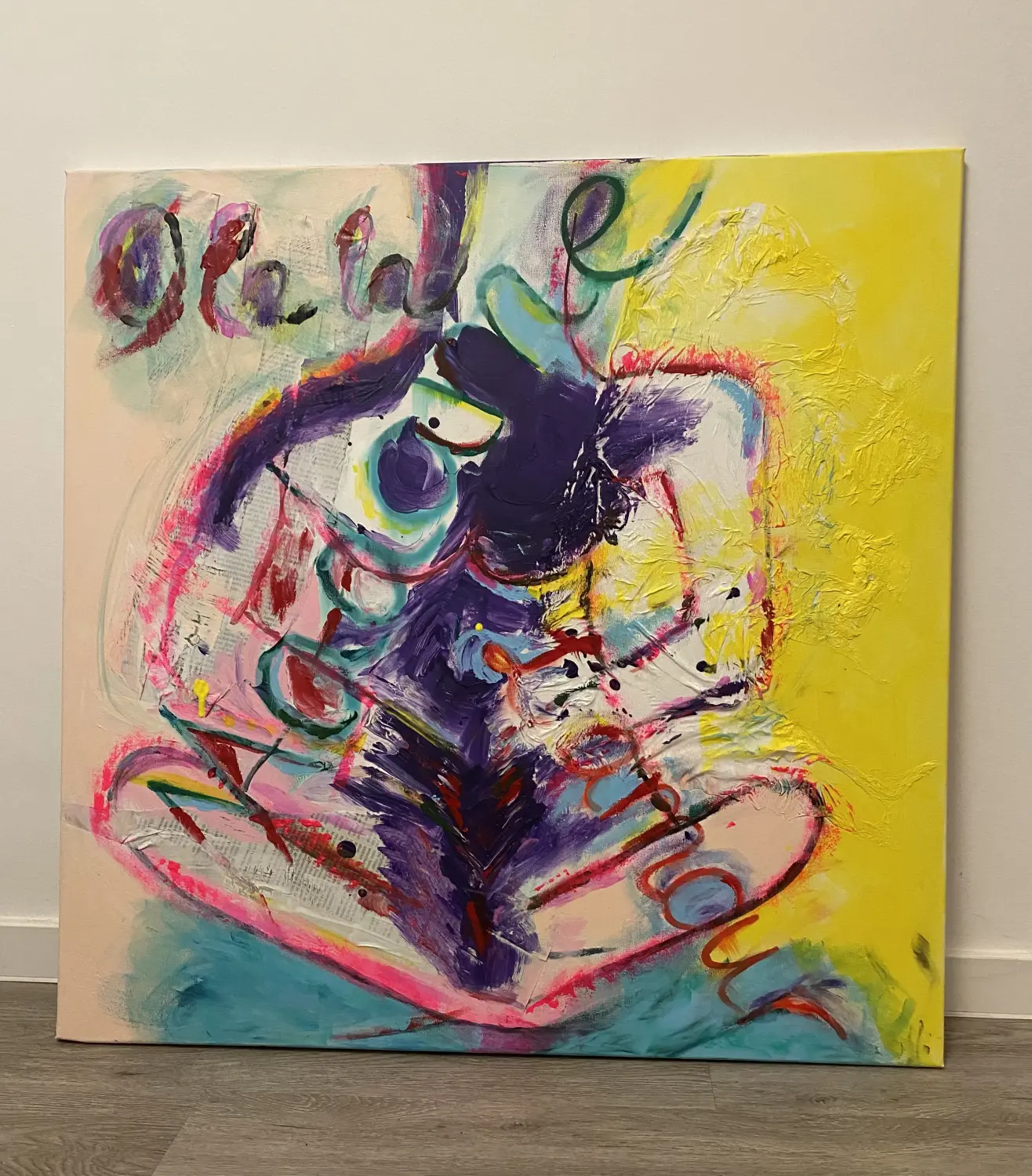 Materialvielfalt - O la la Madame Lámour 80x80 von mb-art